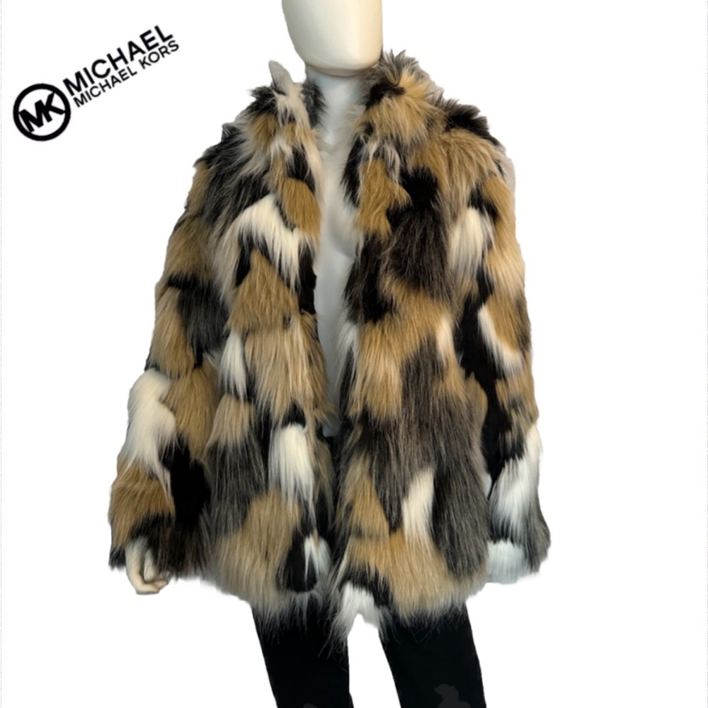 NWT MICHAEL MICHAEL KORS FAUX FUR‎ COAT